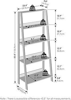 Amazon.com: Furinno Ladder Display Shelf, 5-Tier Ladder Shelf Amazon.com: Furinno Ladder Display Shelf, 5-Tier Ladder Shelf